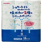 シャワートイレのためにつくった吸水力が2倍のトイレットペーパー 18ロール（ダブル）