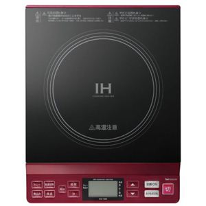 コイズミ IHクッキングヒーター（IH調理器） KIH-1400／R（レッド）