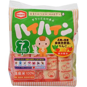 【ケース販売】ハイハイン（7ヶ月ころから） 4種の緑黄色野菜とりんご 53g×12袋