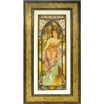 ユーパワー Alphonse Mucha アルフォンスミュシャ Gel加工アートフレーム 朝の目覚め AM-17001