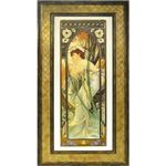 ユーパワー Alphonse Mucha アルフォンスミュシャ Gel加工アートフレーム 夕べの夢想 AM-17003