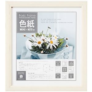 （まとめ買い）ユーパワー Basic Frame ベーシックフレーム 色紙サイズ ホワイト BS-01311×3セット - 拡大画像