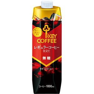 【ケース販売】キーコーヒー レギュラーコーヒー仕立て 無糖 1000ml×6本