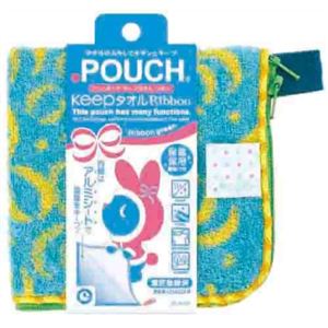 どっとポーチ キープタオル 保温保冷機能付き リボングリーン
