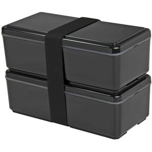 GEL-COOL 保冷剤一体型ランチボックス スタンダードシリーズ ブラック W