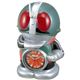 リズム時計 キャラクタークロック 仮面ライダー 緑メタリック 4SE502RH05 - 縮小画像1