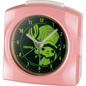 リズム時計 キャラクタークロック ワンピース トニートニー・チョッパー ピンクパール色（集光樹脂） 4SE436MN13 - 拡大画像