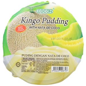 【ケース販売】ココン KINGOプリン ナタデココ入り ハニーメロン風味 420g×12個