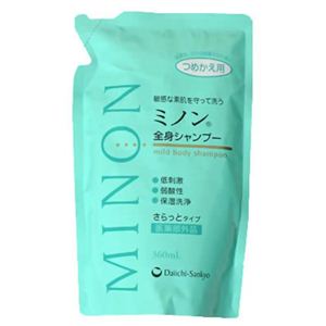 【訳あり・在庫処分】ミノン 全身シャンプー さらっとタイプ つめかえ用 360ml