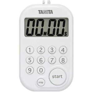 （まとめ買い）タニタ デジタルタイマー100分計 TD-379-WH ホワイト×4セット - 拡大画像