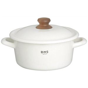 富士ホーロー B・M・S キャセロール 20cm 2.9L ホワイト BMP-20W・W