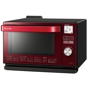 シャープ ウォーターオーブン(18L) ヘルシオ(1段調理) レッド系 AX-CX3-R
