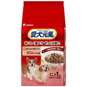 愛犬元気 栄養バランスと味わいプラス ビーフ・緑黄色野菜・小魚カルシウム入り 1.0kg