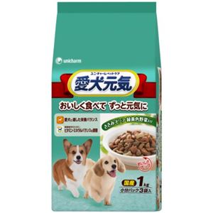 愛犬元気 栄養バランスと味わいプラス ささみ・ビーフ・バランス緑黄色野菜入り 1.0kg