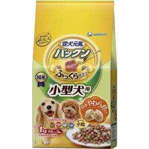 ゲインズパックン 半生タイプ小型犬用 ビーフ・ささみ・バランス緑黄色野菜・小魚入り 1.0kg