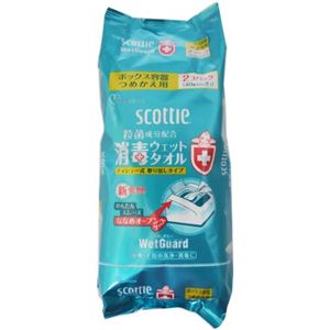 スコッティ 消毒ウェットタオル ウェットガード 40枚入り×2コパック ボックス つめかえ用