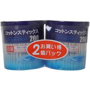 コットンスティックス200 綿棒200本入り 2個パック