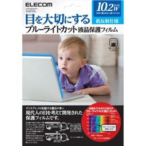 エレコム ブルーライトカット液晶保護フィルム 低反射仕様 10.2インチワイド用 EF-FL102WBL