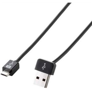 エレコム スマートフォン用microUSBケーブル L型(下方向) 1.0m ブラック MPA-AMBD10BK