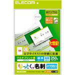 エレコム なっとく。名刺 マイクロミシン マルチプリント紙 標準 ホワイト 250枚(10面×120シート) MT-JMN1WNZ