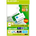 エレコム なっとく。名刺 マイクロミシン マルチプリント紙 厚口 ホワイト 250枚(10面×25シート) MT-JMN2WNZ