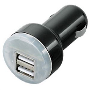 （まとめ買い）シガーソケット・USBチャージャー AY-2002 ブラック×12セット - 拡大画像