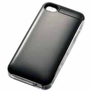 エレコム iPhone4/iPhone4S用ケース付きバッテリー 1850mAh ブラック DE-AP01L-1805BK