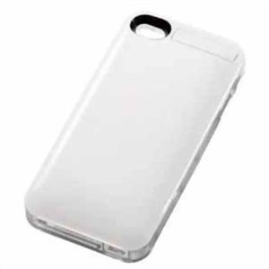エレコム iPhone4/iPhone4S用ケース付きバッテリー 1850mAh ホワイト DE-AP01L-1805WH