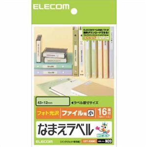 エレコム フォト光沢 なまえラベル ファイル用 小 43×12mm EDT-KNM9