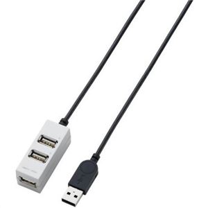 エレコム USBハブ バスパワー専用 3ポートUSB2.0 シルバー U2H-TZ303BSV