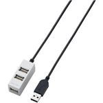 エレコム USBハブ バスパワー専用 3ポートUSB2.0 シルバー U2H-TZ303BSV