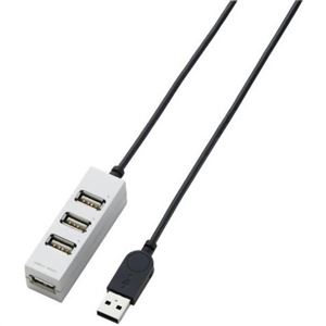 エレコム USBハブ バスパワー専用 4ポートUSB2.0 シルバー U2H-TZ410BSV