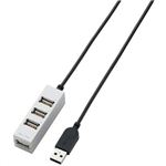 エレコム USBハブ バスパワー専用 4ポートUSB2.0 シルバー U2H-TZ420BSV