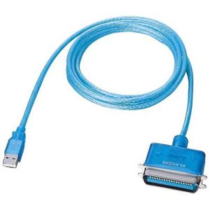 エレコム USB to パラレルプリンタケーブル 1.8m ブルーベリー UC-PBB