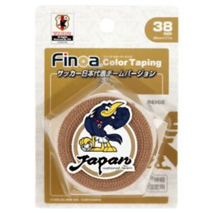 フィノア カラーテーピング サッカー日本代表チームバージョン 38mm×7.7m 白茶