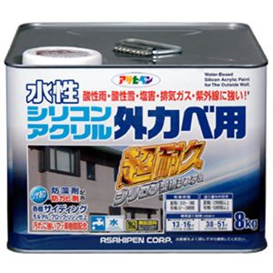 アサヒペン 水性シリコンアクリル外かべ用 アイボリー 8kg