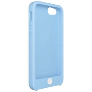 エレコム iPhone5用カラフルシリコンケース ブルー PS-A12SC2BU