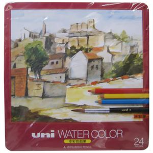 uni 水彩色鉛筆 ウォーターカラー 24色 - 拡大画像