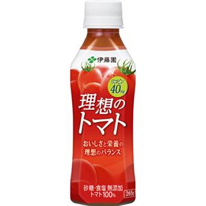 【ケース販売】伊藤園 理想のトマト 無塩 265g×24本
