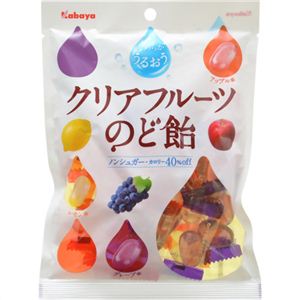 カバヤ クリアフルーツのど飴 90g×6袋