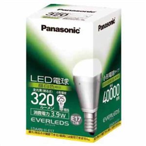 パナソニック LED電球 EVERLEDS(エバーレッズ) 昼白色相当 E17口金 全光束320lm LDA4N-H-E17