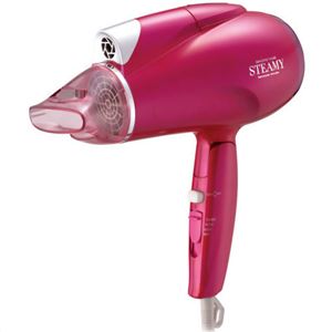 コイズミ ナノイオンスチームヘアドライヤー BACKSTAGE STEAMY ビビットピンク KHD2200/VP
