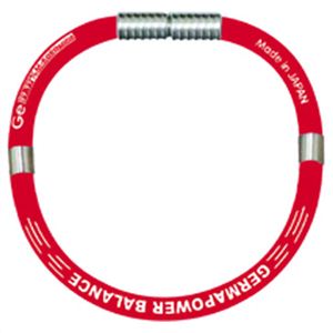 ゲルマパワーバランス シリコンブレス レッド L