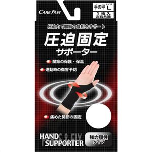 ケアファスト 圧迫固定サポーター 手の甲 L