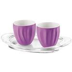 グッチーニ AQUA ティーカップ&トレーセット バイオレット 280605.01