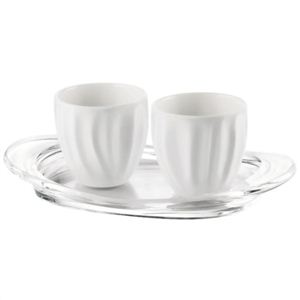 グッチーニ AQUA ティーカップ&トレーセット ホワイト 280605.11