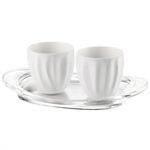グッチーニ AQUA ティーカップ&トレーセット ホワイト 280605.11