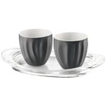グッチーニ AQUA ティーカップ&トレーセット グレー 280605.22