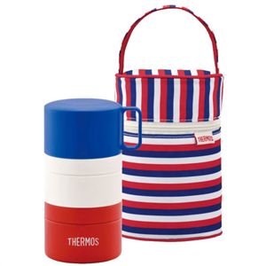 サーモス フレッシュランチボックス 3段式 560ml ポップブルー DJG-551 POB