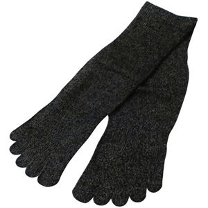 シルク五本指ソックス M(24-26cm) ブラック